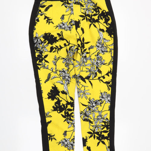 Atmosphere Womens Yellow Floral  Trousers  Size 10 L23 in