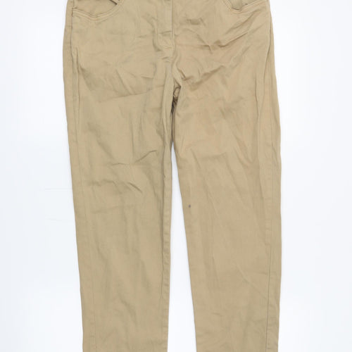 Preworn Womens Beige   Chino Trousers Size 14 L23 in