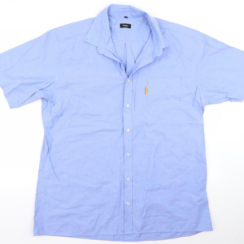 disley Mens Blue    Button-Up Size 17