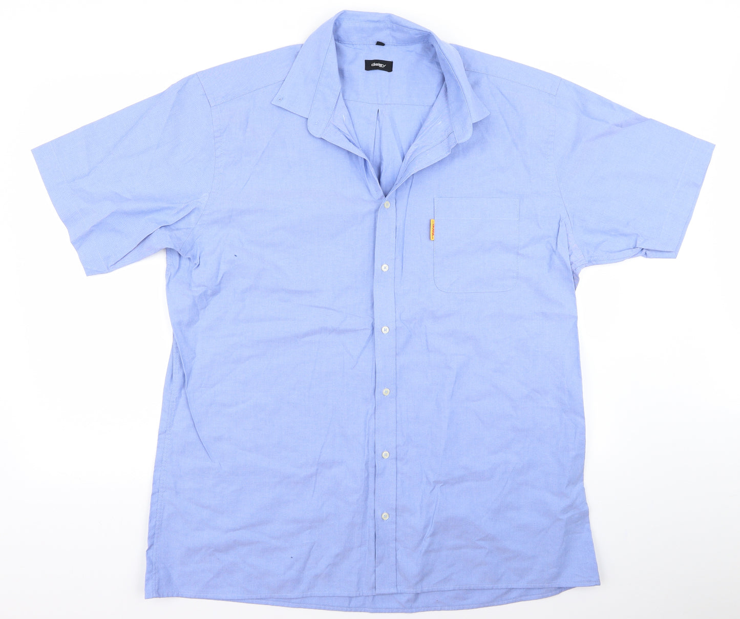 disley Mens Blue    Button-Up Size 17