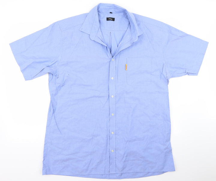 disley Mens Blue    Button-Up Size 17