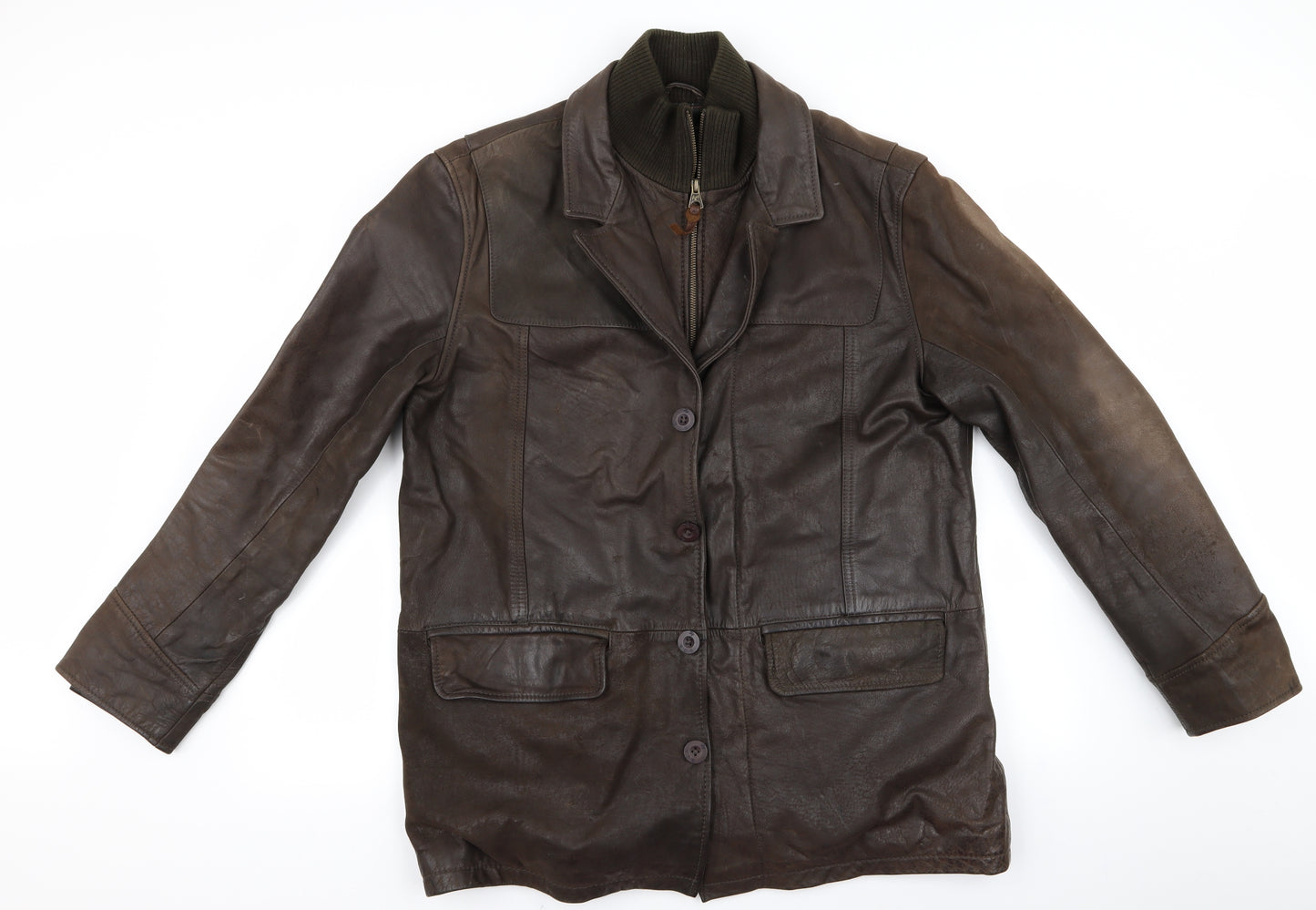 John Rocha Mens Brown   Biker Jacket Size L