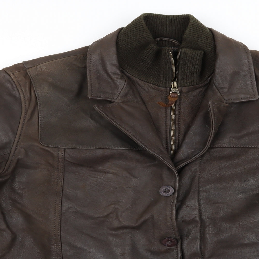 John Rocha Mens Brown   Biker Jacket Size L