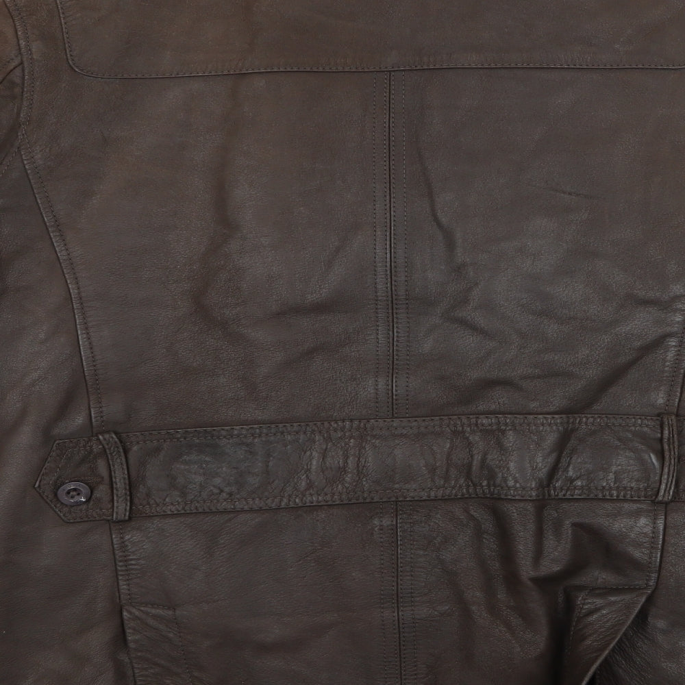 John Rocha Mens Brown   Biker Jacket Size L