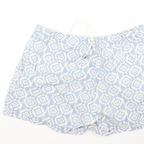 Preworn Womens Blue Paisley  Biker Shorts Size 16