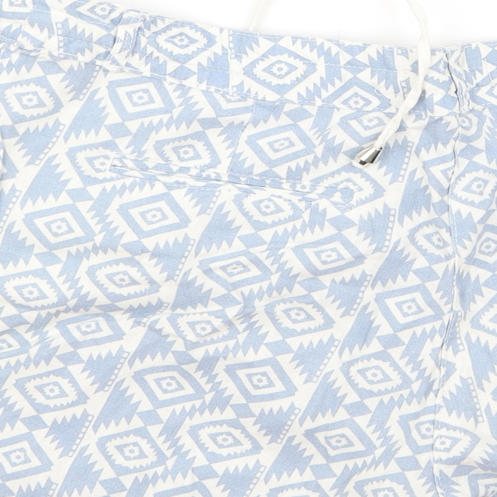 Preworn Womens Blue Paisley  Biker Shorts Size 16