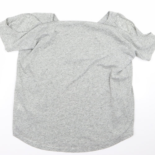 New Look Womens Grey   Basic T-Shirt Size 12  - v