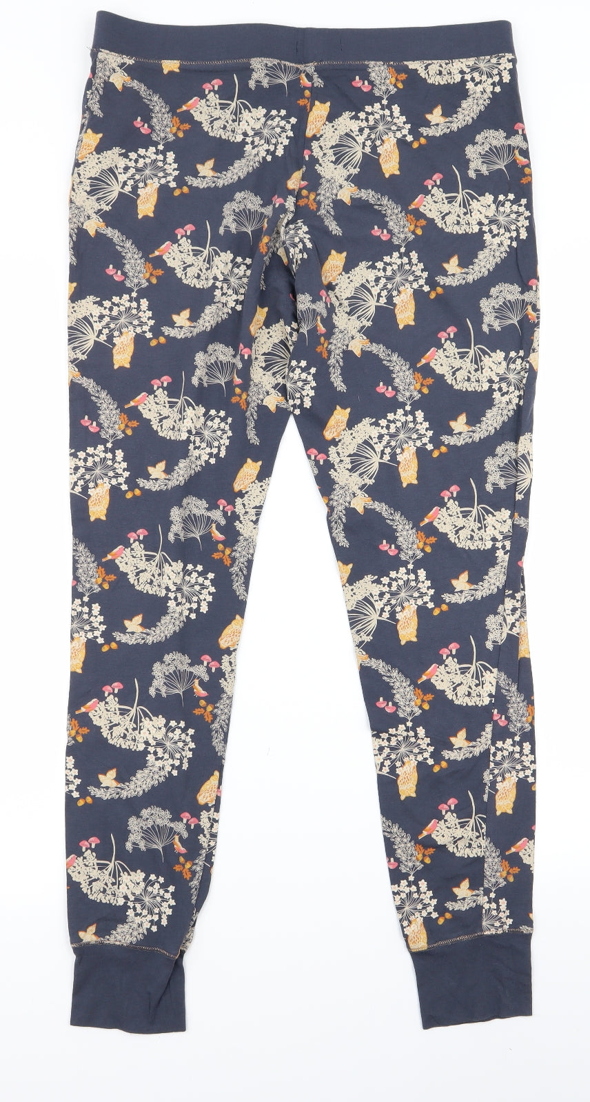 debanams Womens Blue Floral  Sweatpants Trousers Size 12 L20 in - v