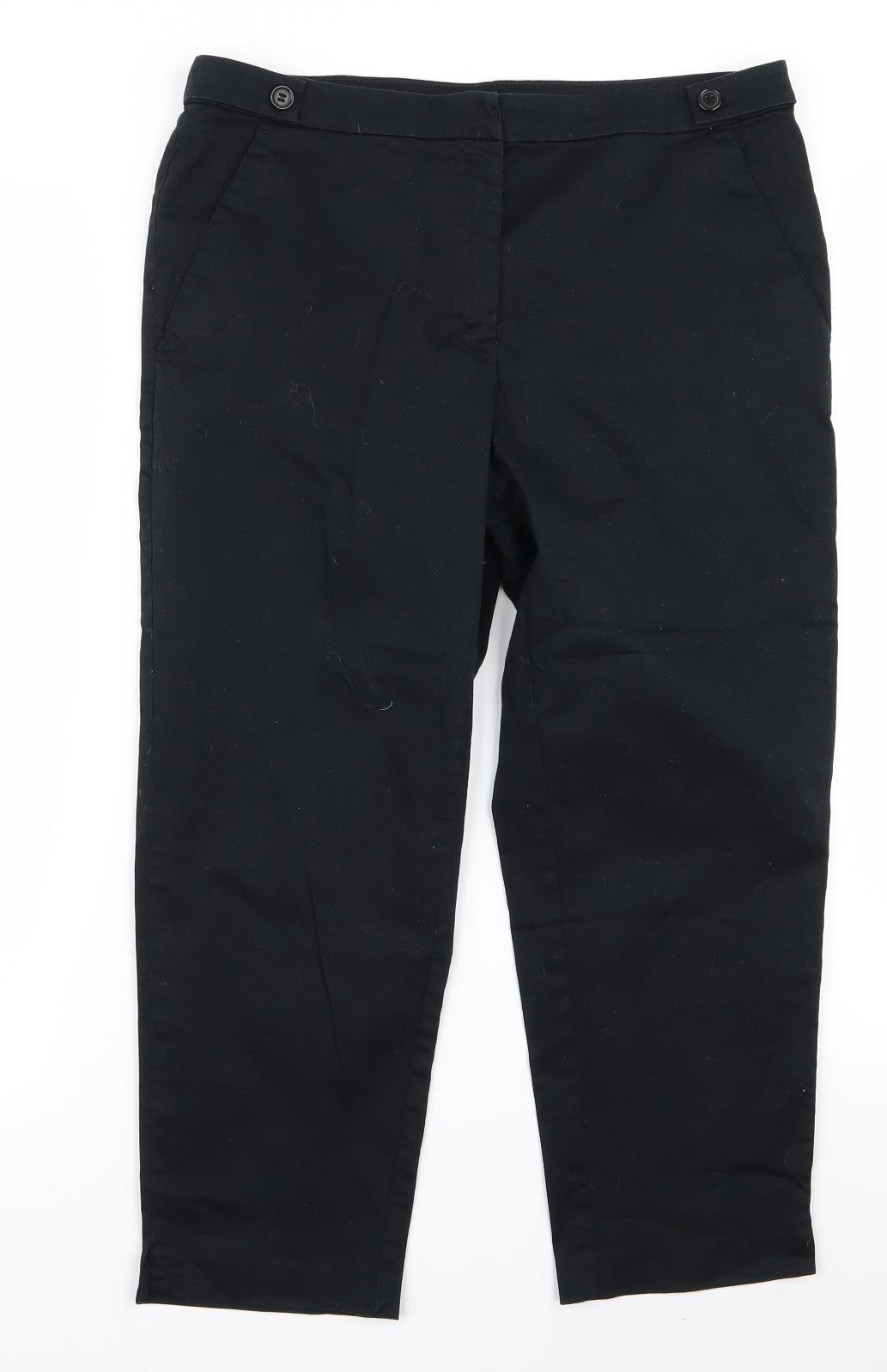 TU Womens Black   Trousers  Size 12 L21 in