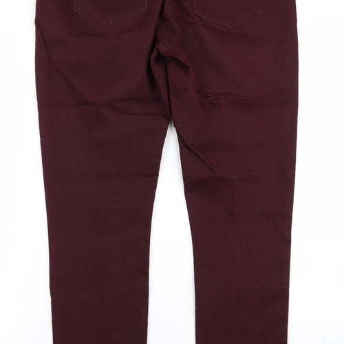 yesyes Womens Red   Skinny Jeans Size 14 L27 in - v