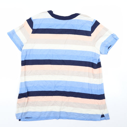NEXT Womens Multicoloured Striped  Basic T-Shirt Size 14