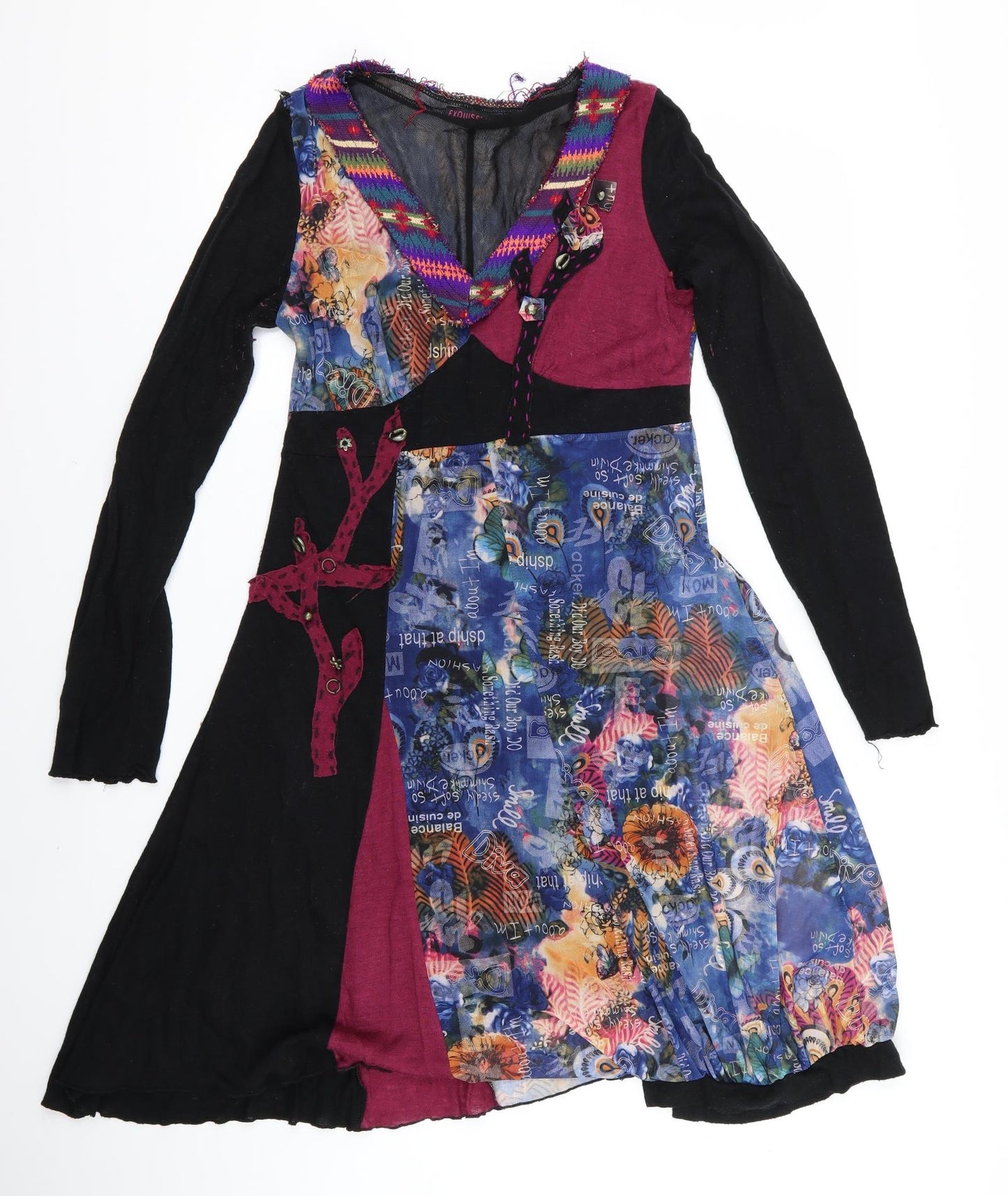 Preworn Womens Multicoloured Floral  Sheath  Size M  - v