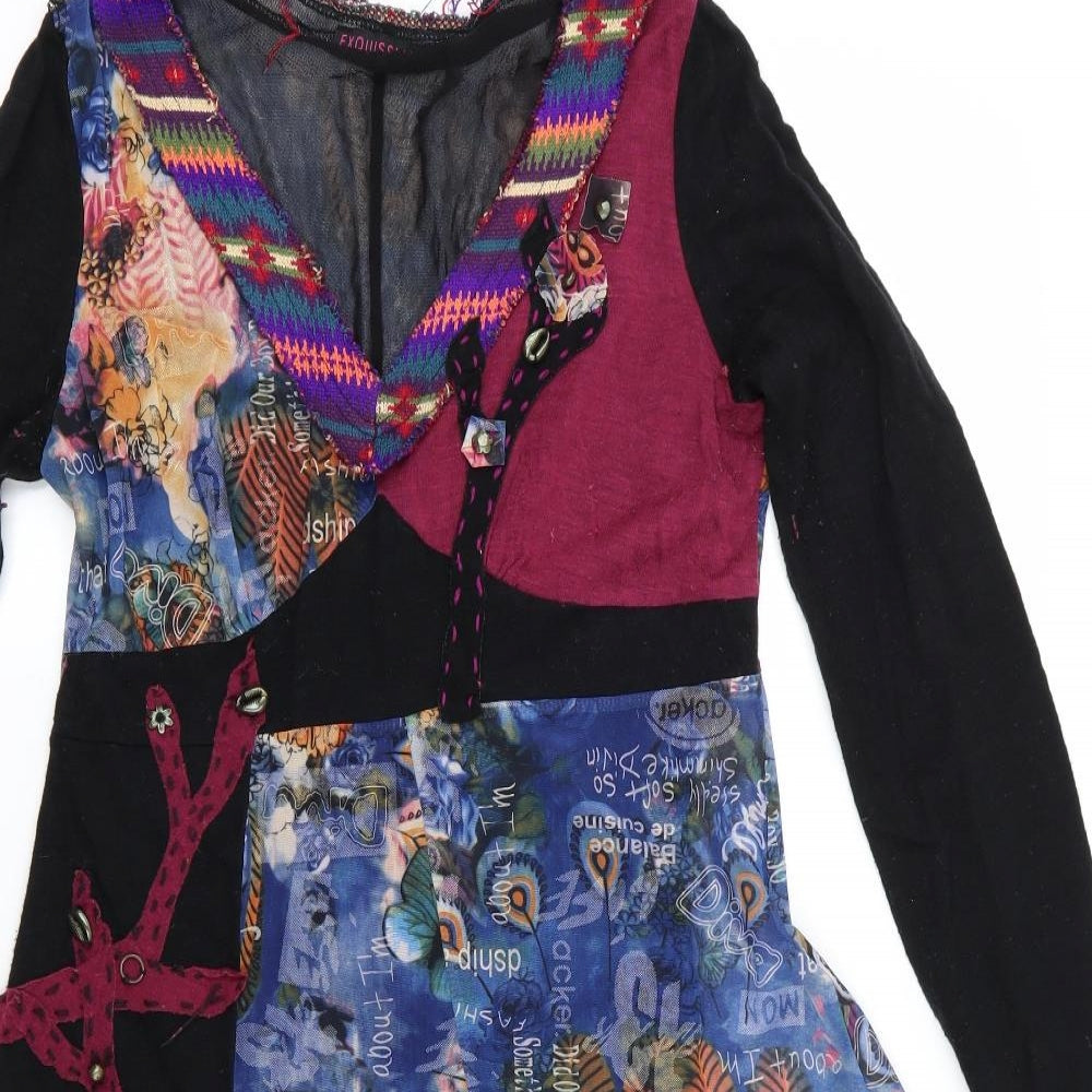 Preworn Womens Multicoloured Floral  Sheath  Size M  - v