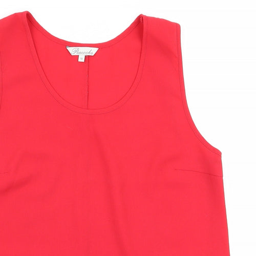 Peacocks Womens Red   Basic Blouse Size 10
