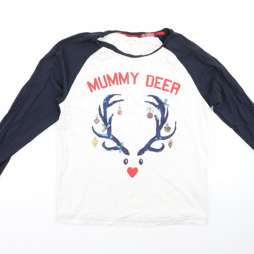 NEXT Boys White   Basic T-Shirt Size 12 Years  - CHRISMTAS