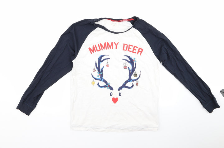 NEXT Boys White Basic T-Shirt Size 12 Years - CHRISMTAS