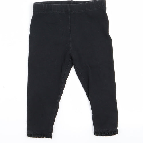 NEXT Girls Black   Track Pants Trousers Size 9 Months