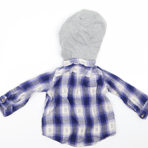 Preworn Baby Blue Check  Jacket  Size 12 Months