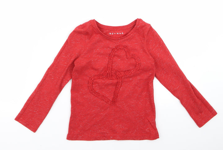 Nutmeg Girls Red   Basic T-Shirt Size 9 Years