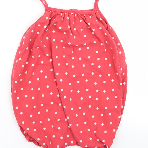 Preworn Baby Red Spotted  Babygrow One-Piece Size 12 Months