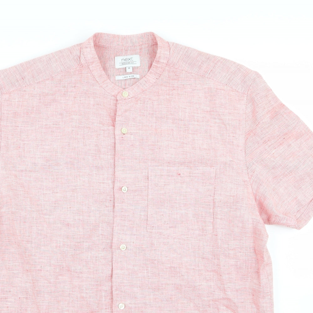 NEXT Mens Pink    Button-Up Size M