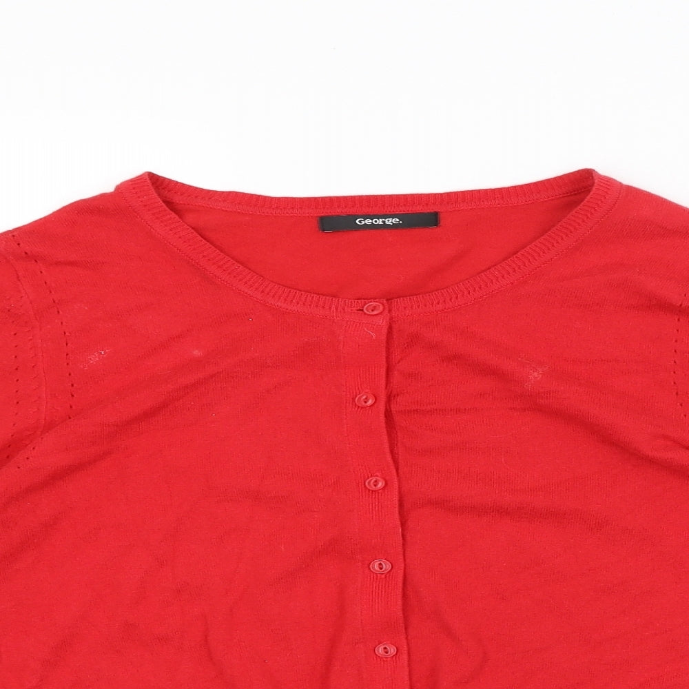 George Womens Red   Pullover Jumper Size 8