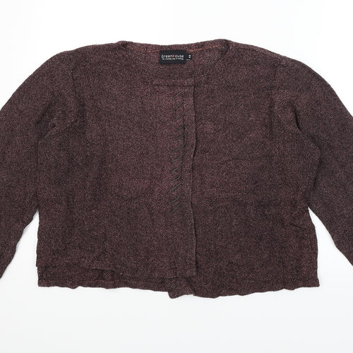 GreenHouse Womens Red   Cardigan Jumper Size 14  - Cropped