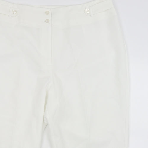 BM Womens White   Cropped Trousers Size 20 L20 in