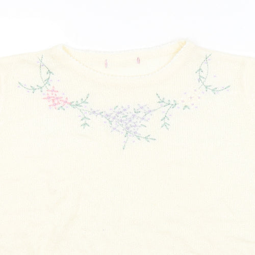 Bonmarche Womens Beige Floral  Pullover Jumper Size M
