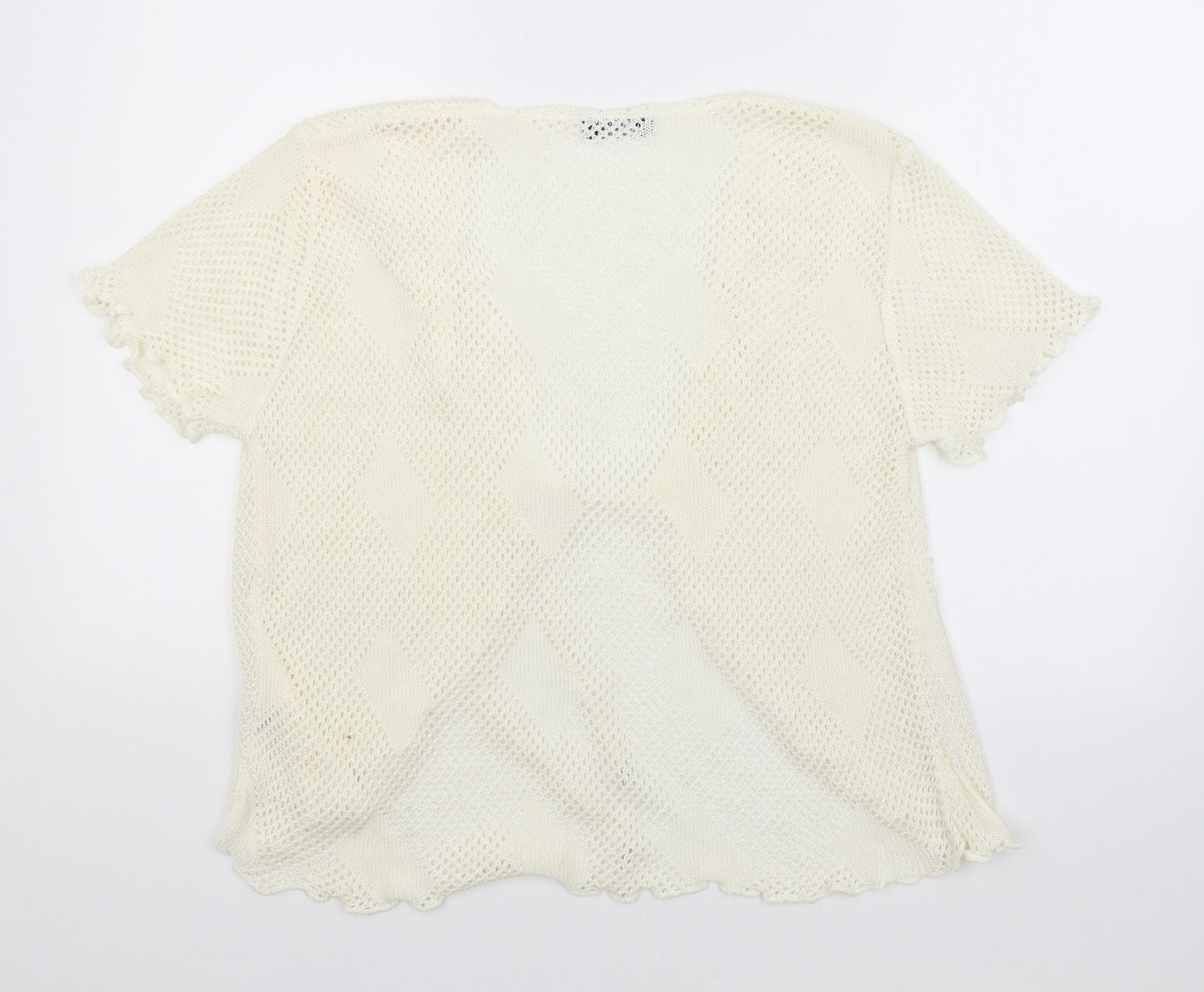 CHIC Womens Beige   Cardigan Jumper Size 4  - Tie Up Front