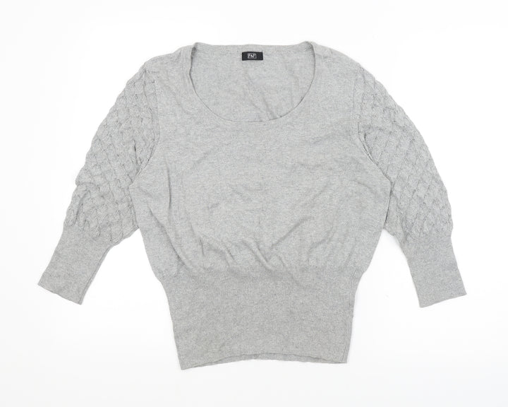 F&F Womens Grey Pullover Jumper Size 16
