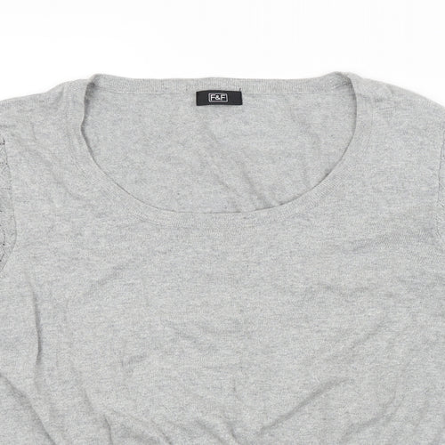 F&F Womens Grey   Pullover Jumper Size 16