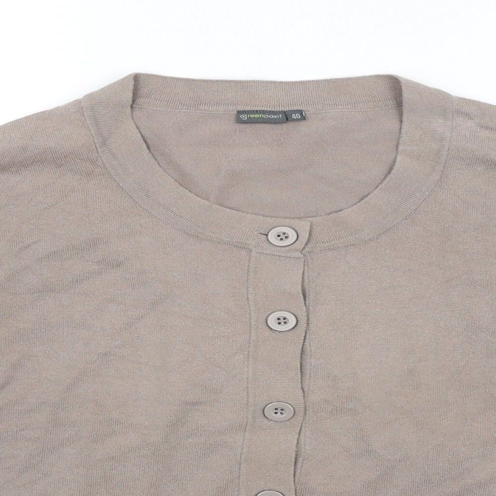 Green Point Womens Grey   Cardigan Jumper Size 12