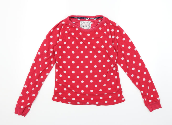 Debenhams Womens Pink Polka Dot  Pullover Jumper Size 8