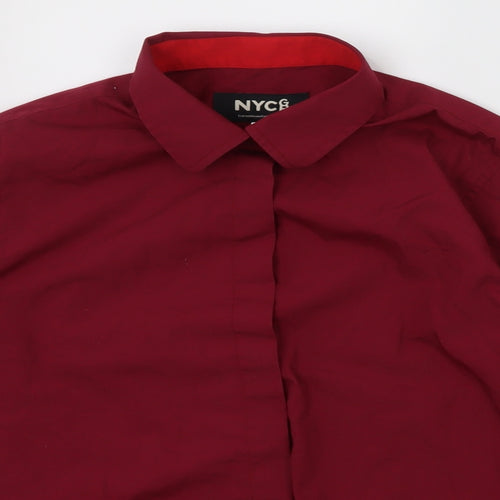 NYC GB Boys Red   Basic Button-Up Size 12 Years