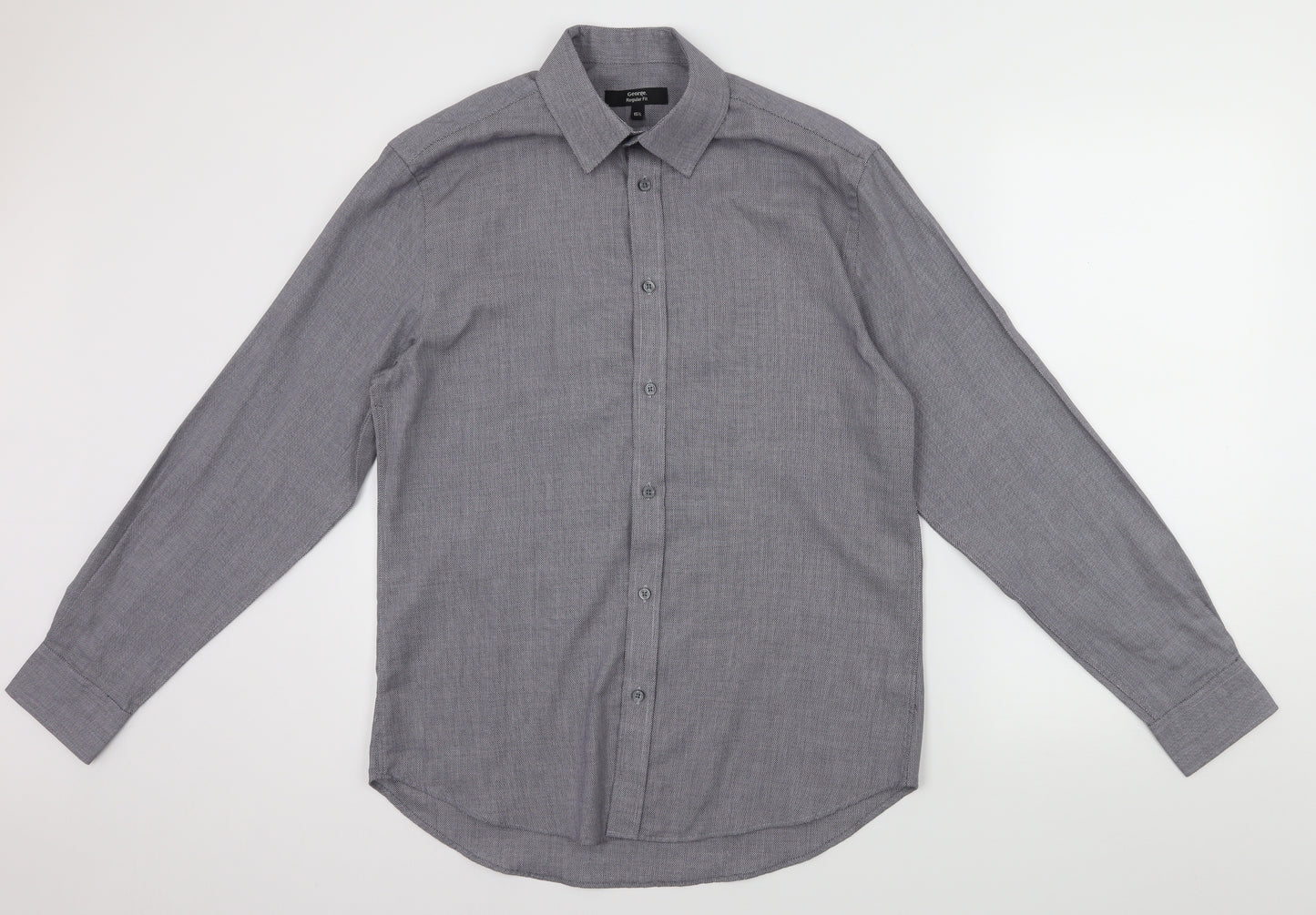 George Mens Grey    Button-Up Size 15.5