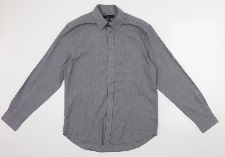 George Mens Grey    Button-Up Size 15.5