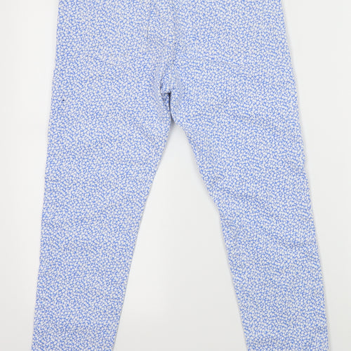 Michael Kors Womens Blue Floral  Straight Jeans Size 6 L32 in