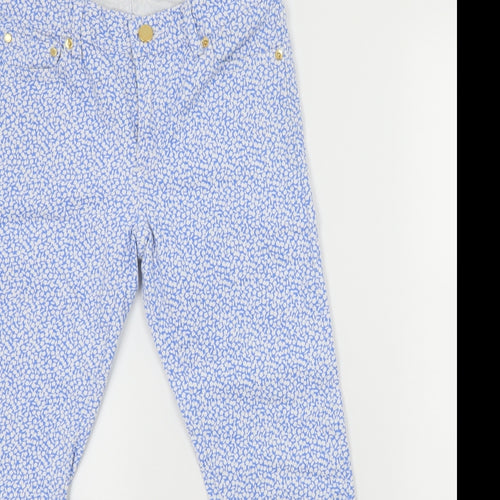 Michael Kors Womens Blue Floral  Straight Jeans Size 6 L32 in