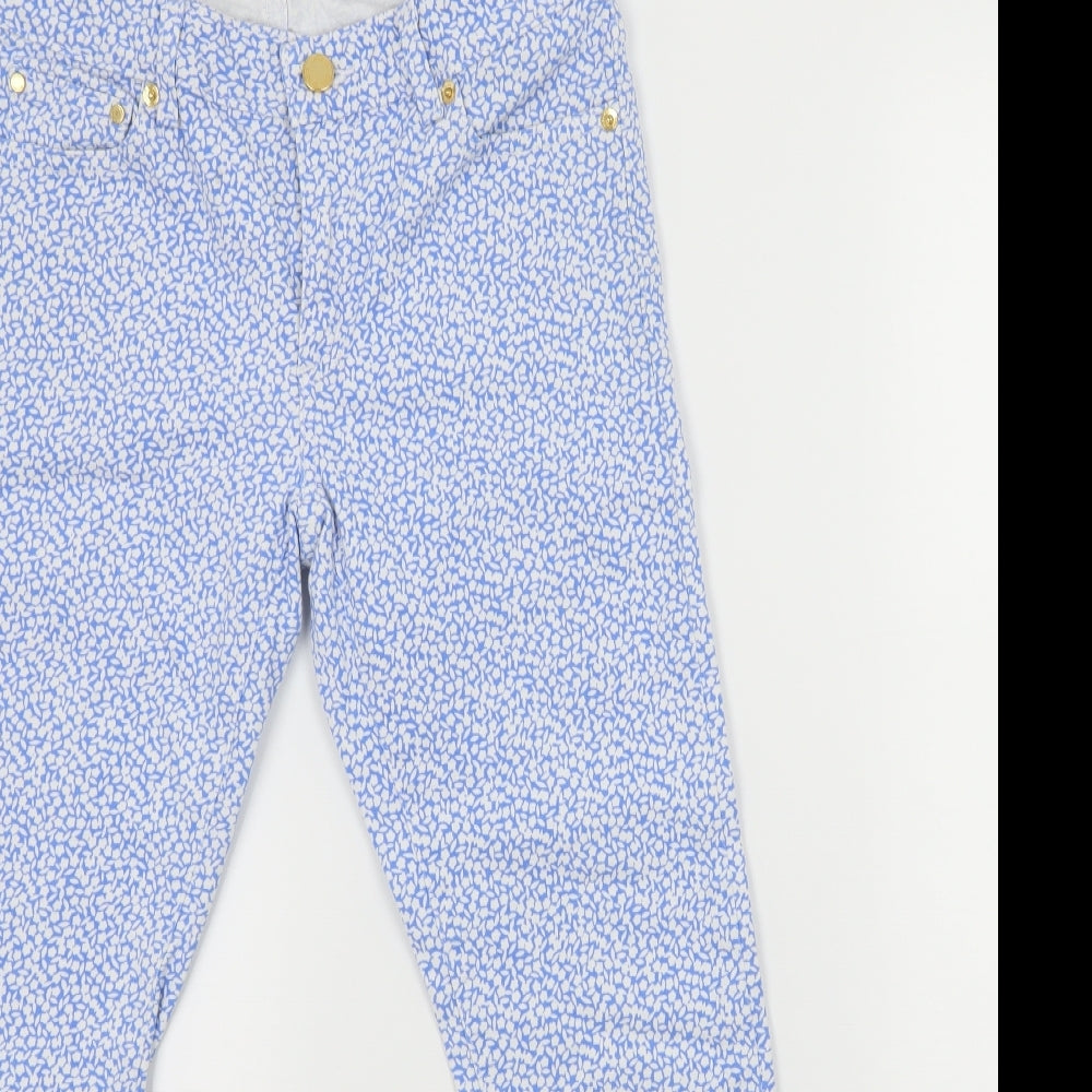 Michael Kors Womens Blue Floral  Straight Jeans Size 6 L32 in