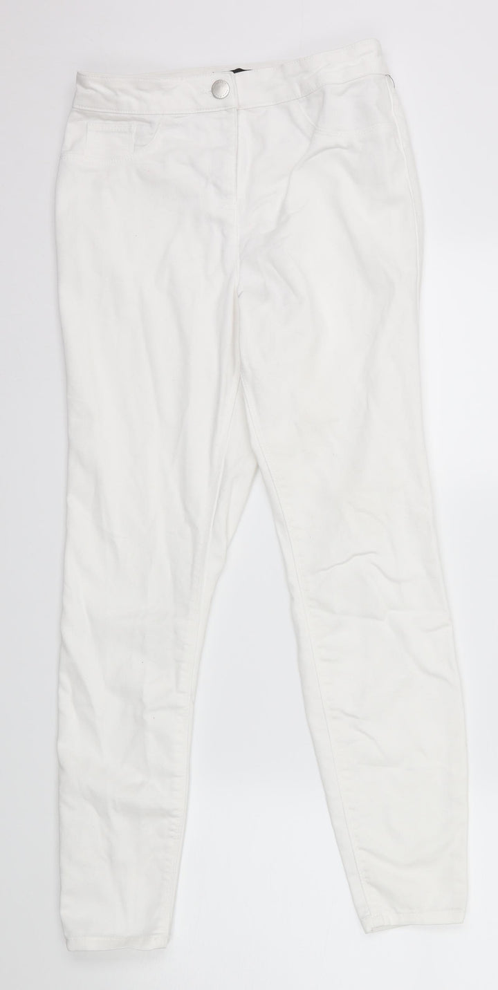 Demin Co Womens White Straight Jeans Size 8