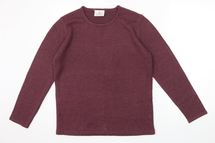 Nightingales Mens Purple Pullover Jumper Size S