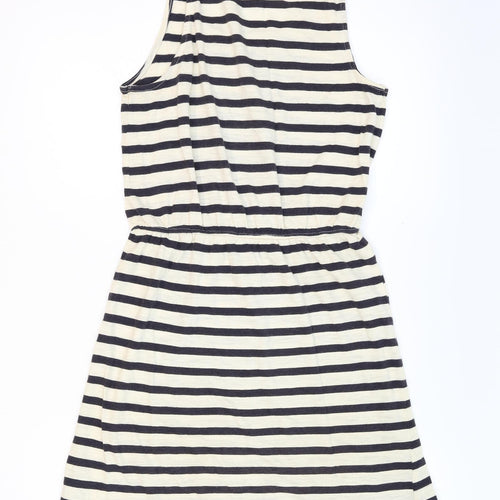 H&M Womens Beige Striped  Fit & Flare  Size XS