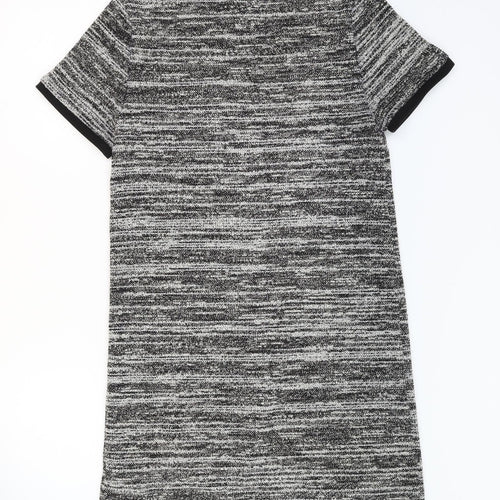 New Look Womens Grey Striped  Slip Dress  Size 8