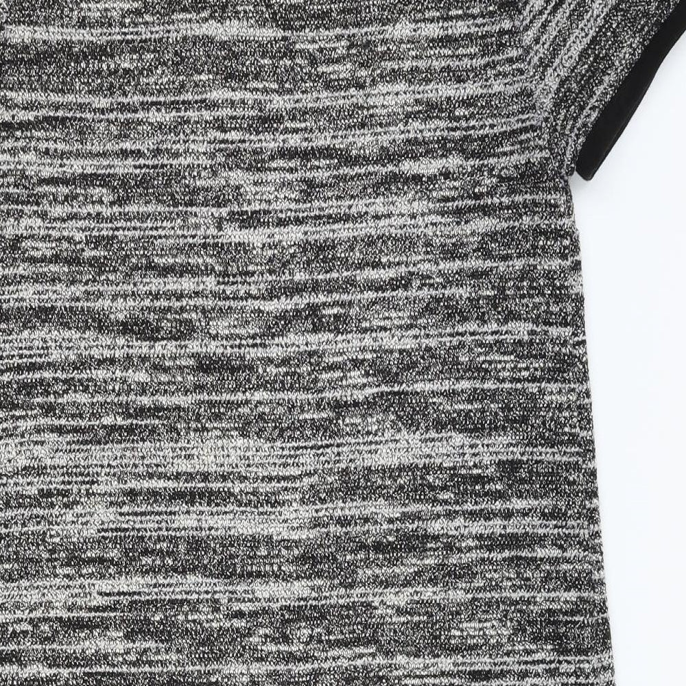 New Look Womens Grey Striped  Slip Dress  Size 8