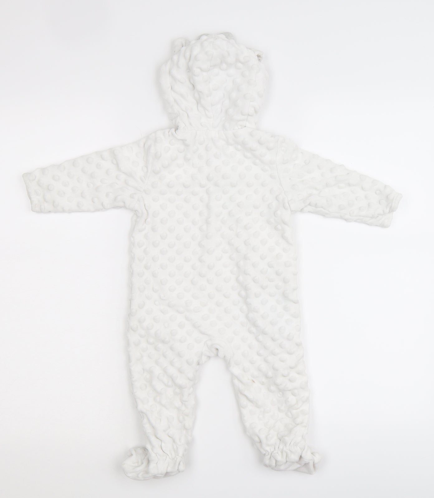 Primark Baby White  Fleece Romper One-Piece Size 6-9 Months