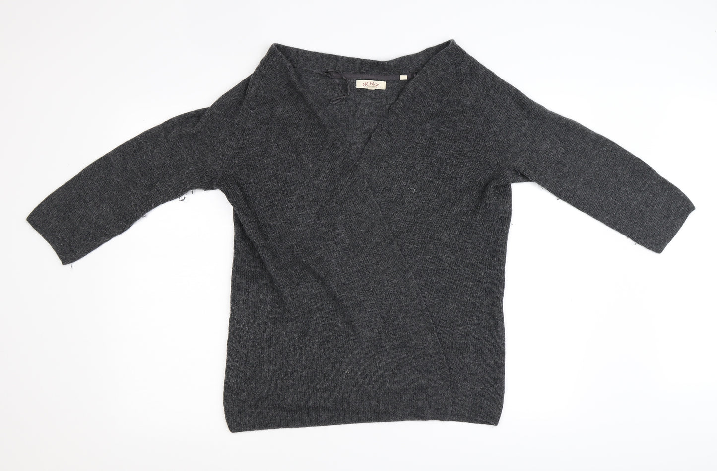 Fat Face Womens Grey  Knit Cardigan Jumper Size 12