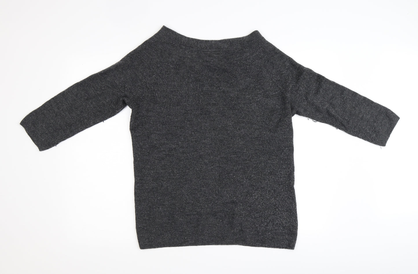 Fat Face Womens Grey  Knit Cardigan Jumper Size 12