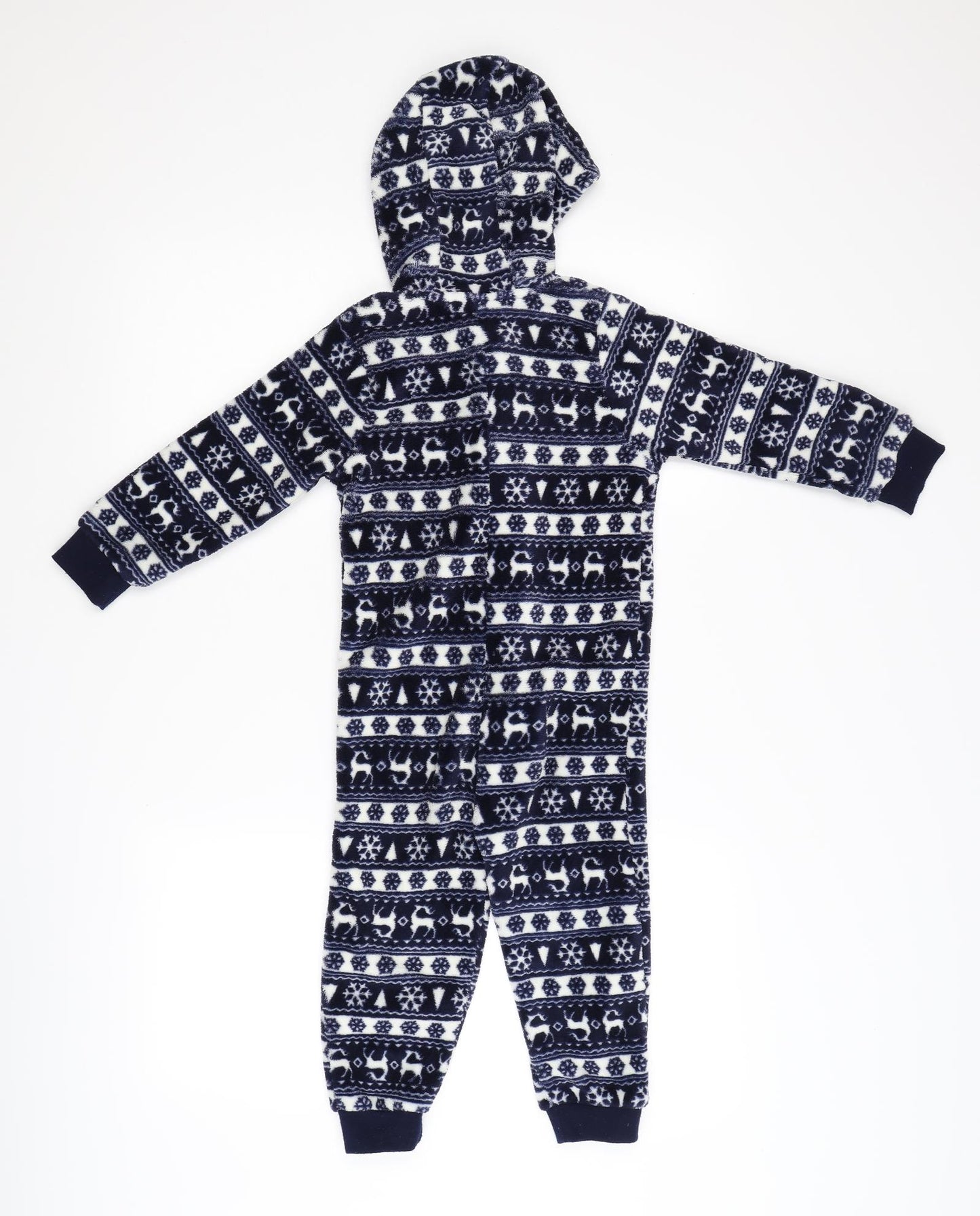 Matalan Boys Blue Animal Print Fleece  Bodysuit Size 3-4 Years