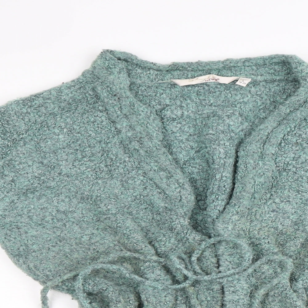 EWM Womens Green  Knit Cardigan Jumper Size 18